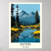 Sisters Oregon Vintager Wald Poster (Vorne)