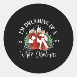 Sisters Pajamas Holiday Xmas Snow White Christmas Runder Aufkleber