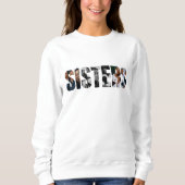 Sisters Photo Collage Basic Sweatshirt (Vorderseite)