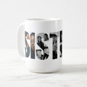 Sisters Photo Collage Coffee Mug Gift Kaffeetasse (Vorderseite Links)
