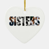 Sisters Photo Collage Ornament Gift (Vorne)