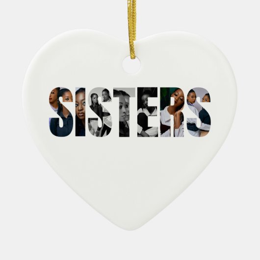 Sisters Photo Collage Ornament Gift (Vorne)