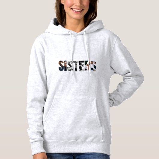 Sisters Photo Collage Pullover Hoodie (Vorderseite)