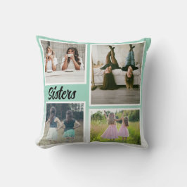 Sisters Photo Collage. The Best Kind of Therapy Kissen