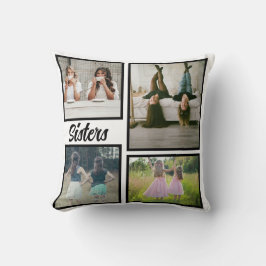 Sisters Photo Collage. The Best Kind of Therapy Kissen