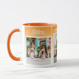 Sisters Photo Collage with Names, Best Therapy Tasse