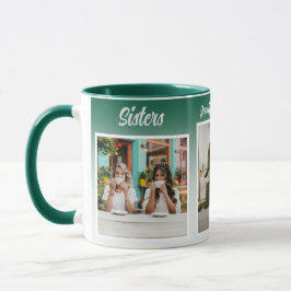 Sisters Photo Collage with Names, Best Therapy Tasse