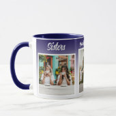 Sisters Photo Collage with Names, Best Therapy Tasse (Links)