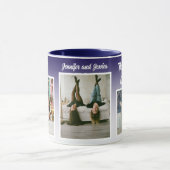 Sisters Photo Collage with Names, Best Therapy Tasse (Zentrum)
