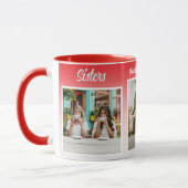 Sisters Photo Collage with Names, Best Therapy Tasse (Links)