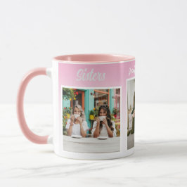 Sisters Photo Collage with Names, Best Therapy Tasse