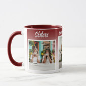 Sisters Photo Collage with Names, Best Therapy Tasse (Links)