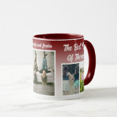 Sisters Photo Collage with Names, Best Therapy Tasse (VorderseiteRechts)