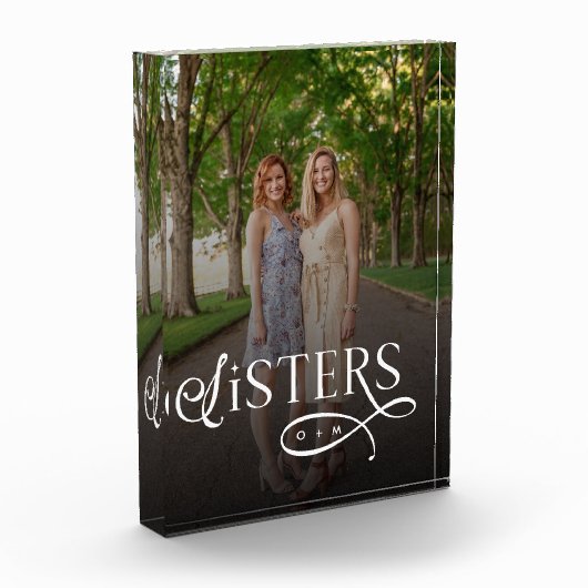Sisters Photo Personalized Monogram Fotoblock (Links)