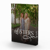Sisters Photo Personalized Monogram Fotoblock (Rechts)
