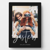 Sisters Pinsel Modernes Foto Layout Schwarz Fotoplatte (Vorderseite)
