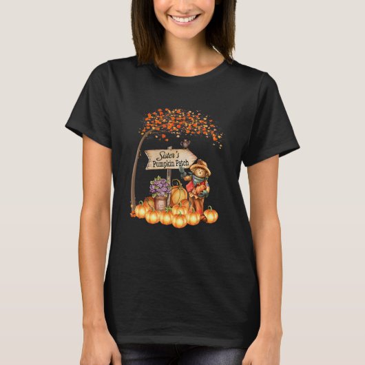 Sister's Pumpkin Patch Halloween Oma Fami T-Shirt (Vorderseite)
