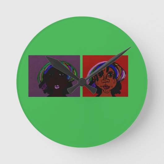 Sisters Runde Wanduhr (Vorderseite)