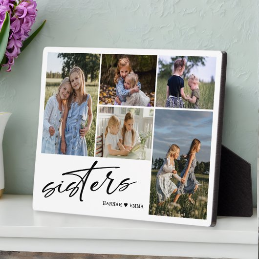 Sisters Script | Foto Collage Sisters Fotoplatte