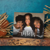 Sisters Script Foto Plaque Fotoplatte (Seite)