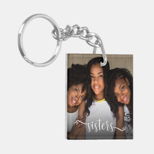 Sisters Script Foto Schlüsselanhänger (Vorderseite links)