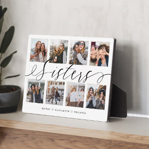 Sisters Script   Geschenk für Schwestern FotoColla Fotoplatte