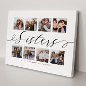 Sisters Script | Geschenk für Schwestern FotoColla Leinwanddruck