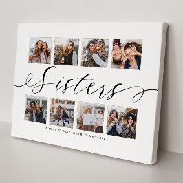 Sisters Script | Geschenk für Schwestern FotoColla Leinwanddruck