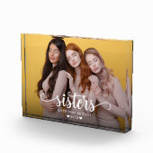 Sisters Script Heart Modern Fotoblock (Rechts)