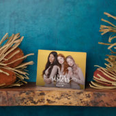 Sisters Script Heart Modern Fotoplatte (Seite)