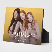 Sisters Script Heart Modern Fotoplatte (Seite)