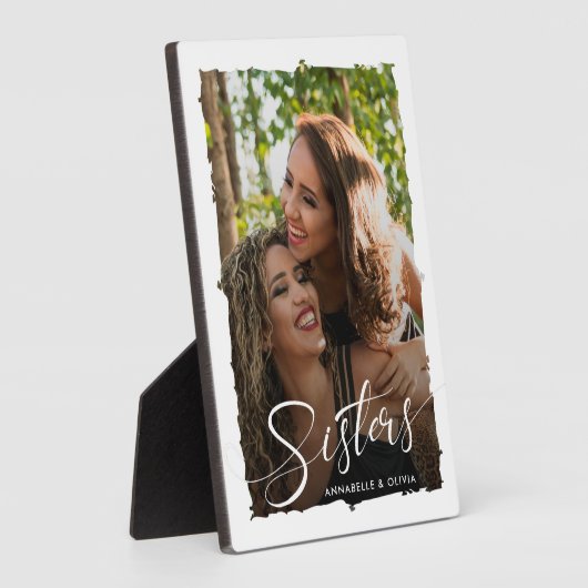 Sisters Script Modernes Foto Fotoplatte (Seite)