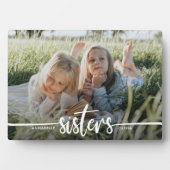 Sisters Script Modernes Foto Fotoplatte (Vorderseite)