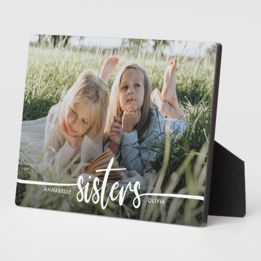 Sisters Script Modernes Foto Fotoplatte (Seite)