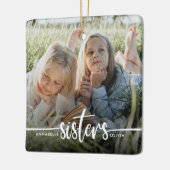Sisters Script Modernes Foto Keramikornament (Links)