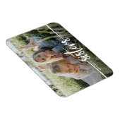 Sisters Script Modernes Foto Magnet (Rechte Seite)