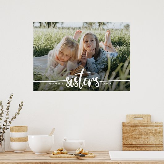 Sisters Script Modernes Foto Poster (Küche)