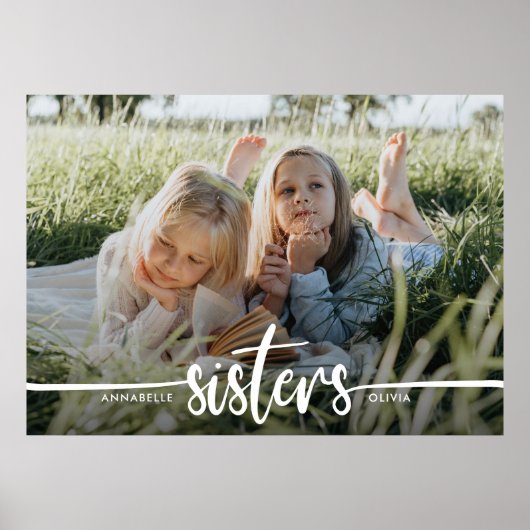 Sisters Script Modernes Foto Poster (Vorne)