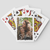 Sisters Script Modernes Foto  Spielkarten (Rückseite)