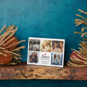 Sisters Script Quote Hot Pink Heart Foto Collage Fotoplatte (Seite)