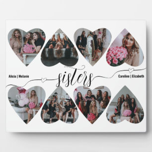 Sisters Script, Sisters Liebe Keepake Geschenkkoll Fotoplatte