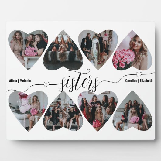 Sisters Script, Sisters Liebe Keepake Geschenkkoll Fotoplatte (Vorderseite)