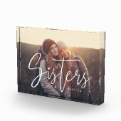 Sisters Script Typographic Overlay Family Erinneru Fotoblock (Rechts)