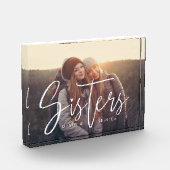 Sisters Script Typographic Overlay Family Erinneru Fotoblock (Links)