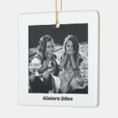 Sisters Simple Modern Minimalistisches Foto Weihna Keramikornament (Links)