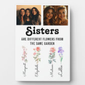 Sisters sind verschiedene Blume benutzerdefinierte Fotoplatte (Vorderseite)