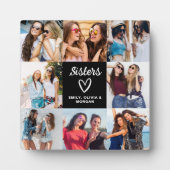 Sisters Skriptgeschenk für Freunde Foto Collage Fotoplatte (Vorderseite)