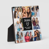 Sisters Skriptgeschenk für Freunde Foto Collage Fotoplatte (Vorderseite)