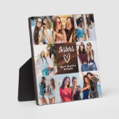 Sisters Skriptgeschenk für Friends Wood Foto Colla Fotoplatte (Vorderseite)