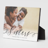 Sisters Skriptgeschenk für Sisters Foto Keepake Fotoplatte (Seite)